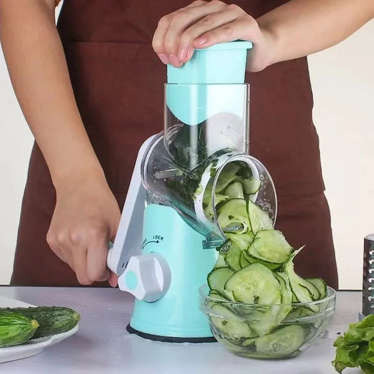 Multi color multifunctional drum type hand cranked vegetable slicer, household kitchen vegetable slicer, potato shred slicer