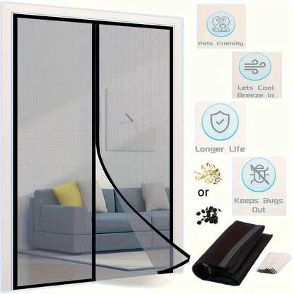Magnetic Door Curtain Automatic Mosquito Closing Door Screen Net Anti Bug Fly Insect Partition Curtain Mesh Summer Indoor Tools