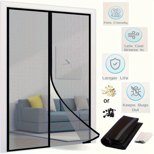 Magnetic Door Curtain Automatic Mosquito Closing Door Screen Net Anti Bug Fly Insect Partition Curtain Mesh Summer Indoor Tools