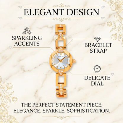 1pcs Women's white dial alloy strap vintage fashion slim bracelet rhinestone details Quartz Watch for business party holiday