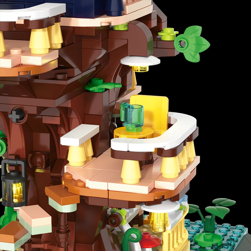 1130PCS Creative Sakura Tree House Building Blocks City Street View Architecture Model Micro Bricks Gift Toy for Kid Girl Adult