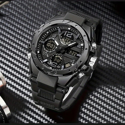 Cool men's multifunctional waterproof night light dual display technology outdoor sports electronic watch for men and women